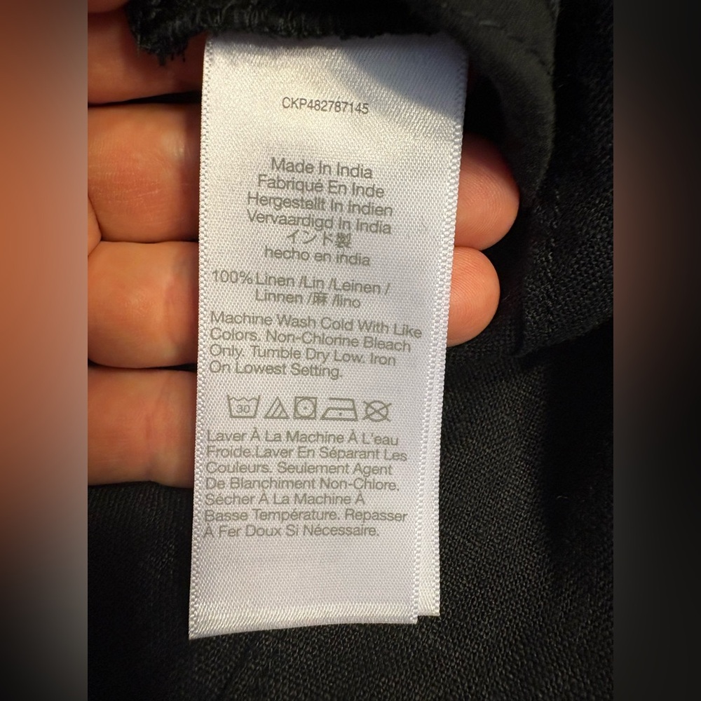NWT MADEWELL Seamed Wide-Leg Jumpsuit 100% Linen Black Sz 6 - Picture 12 of 12